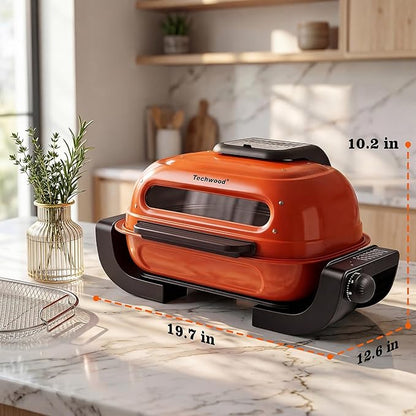 Electric Grill, Techwood 3-in-1 Indoor Grill, Odor-Free 3-Layer Filter Korean BBQ Grill, Timer Control Knob, Double Sided Heating, Roast, Toast, Grill & More for Parties & Everyday Meals, 1300W
