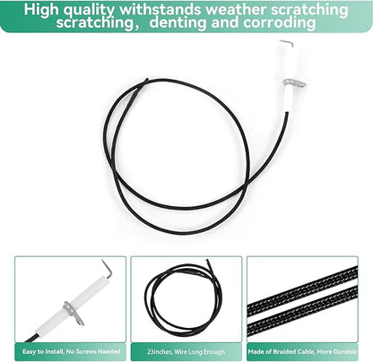 Grill Replacement Parts for Cuisinart 2556, GAS9556AS, GAS9456AS, GAS2456AS, GAS2556AS, GAS1456ASO, Grill Burner, Heat Plate Parts for Cuisinart 3-In-1 GAS9556AS 5 Burner Propane with Side Burner