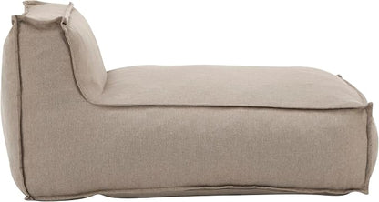 Merax Outdoor Bean Bag Lounge Chairs Set of 2, 61" Outdoor Chaise Lounger Chair with Foam Filled, Cozy Outdoor Bean Bag Couch for Patio Pool Desk, Water-Repellent Fabric Sun Lounger Chair, Beige