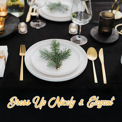 BRILLMAX 4 Pack Black Tablecloths 90x132 Inch for 6ft Rectangle Tables | 150 GSM Polyester Fabric, Floor Length Drop, Water, Stain & Wrinkle Resistant Cloth Cover for Wedding Reception Banquet Party