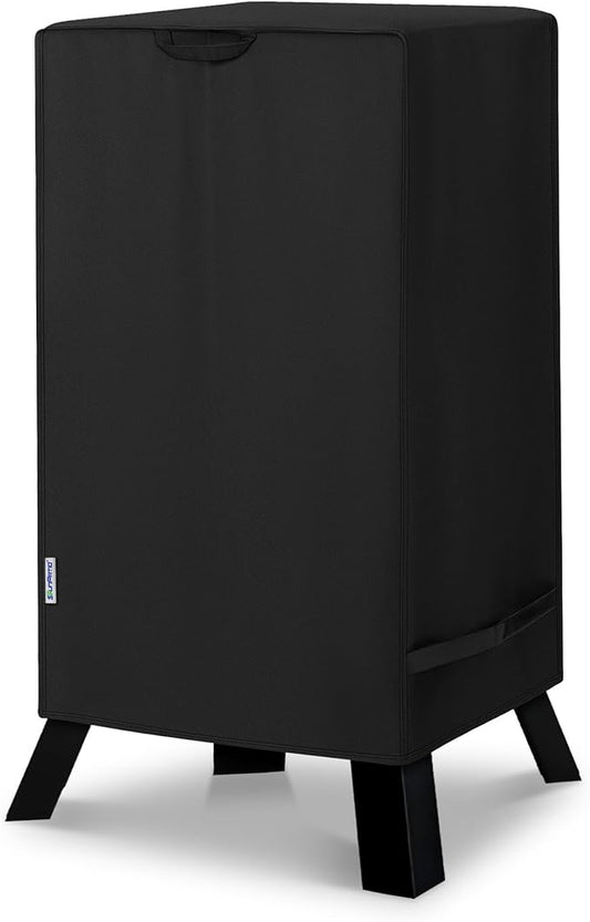 SunPatio Smoker Cover 30 Inch, Square Vertical Electric Smoker Cover, Outdoor Waterproof Digital Smoker BBQ Grill Cover Compatible for Masterbuilt Smoke Hollow Pit Boss Smoker etc., 20"W x 17"D x 31"H