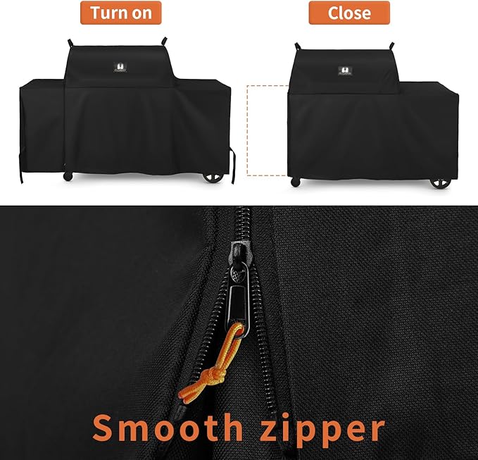 Grill Cover for Traeger Grills BAC776 Woodridge Pro and Woodridge Elite, Heavy Duty Waterproof Full-Length All Weather Grill Accessory