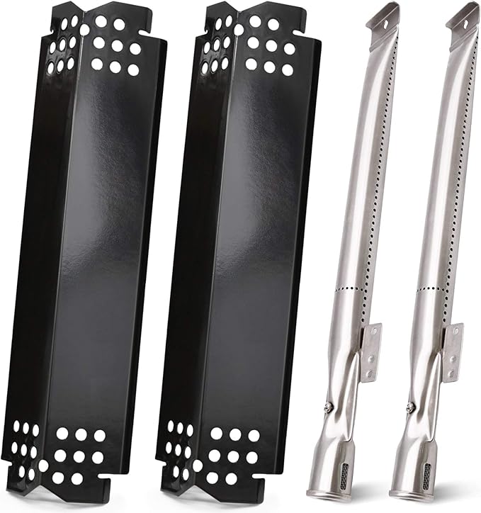 Criditpid Grill Replacement Parts for Nexgrill 2 Burner 720-0864M 720-0864, 4 Burner 720-0830H 720-0783E, 5 Burner 720-0888, 6 Burner 720-0898. 2-Pack Heat Plate Shields and Burners for Nexgrill Parts