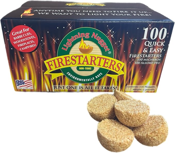 AN100-2 200 Count Fire Starters, Tan (Pack of 200)