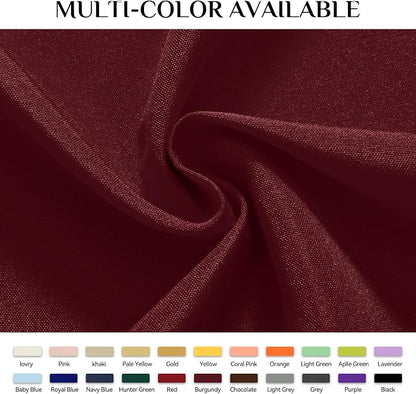 Softalker Square Tablecloth, Waterproof Table Cloths Wrinkle Free Fabric Washable Polyester Table Cover for Dining Tables Party Outdoor Camping Parties Buffet - 54 x 54 inch, Burgundy