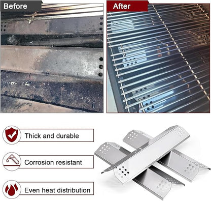 Hiorucet Grill Grates Parts for Kitchenaid Grill 720-0787D, 720-0953, 730-0953, 720-0953A, Stainless Steel Cooking Grids Grates, Heat Plates, Burners Tubes for Kitchen Aid 3-Burner Replacement Parts.