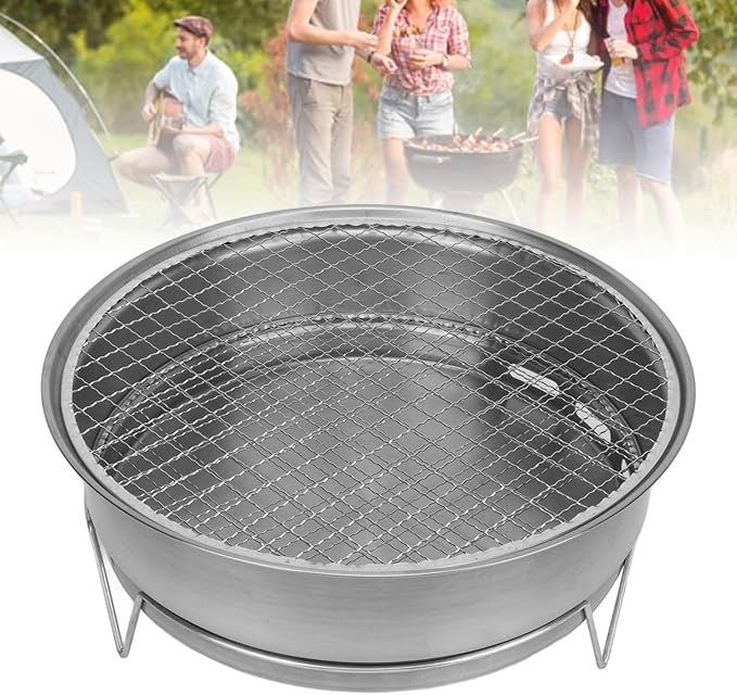 Charcoal Barbecue Grill compact and portable, Korean BBQ Grill efficient heating of iron material, Charcoal Stove ample grilling area for outdoor BBQ activities