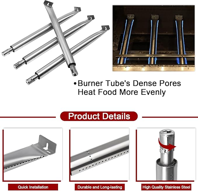 Hiorucet Grill Parts for Broil King 9561-54, 9561-57, 9561-64, 9561-67, Imperial XLS, Regal 420, Regal 440, Regal 490, Grill Grates, Heat Plates, Burner Tubes, Cross-Over Burner for Broil King Parts