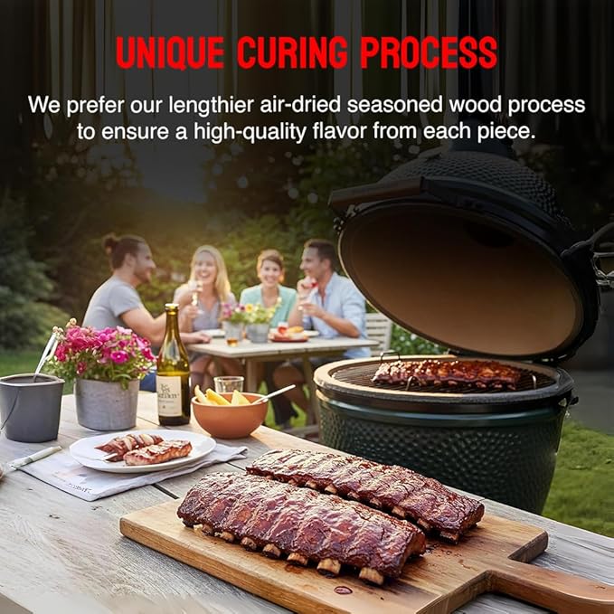 Smoking Wood Chunks, All-Natural Cherry Hardwood Pieces for Grills & Smokers, Add Rich Smoke Flavor to Pork, Beef, Chicken & Fish, USA Made, Sustainably Milled, 800 Cubic Inches