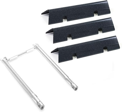 Spirit 2 E210 Parts - 7635 Flavorizer Bars 15.3" & 69785 Burner Tubes 18" for Weber Spirit 210 E-220 S-210 S-220 with Front Control, Fits Spirit I II & GS4 200 Series Grill Replacement Parts