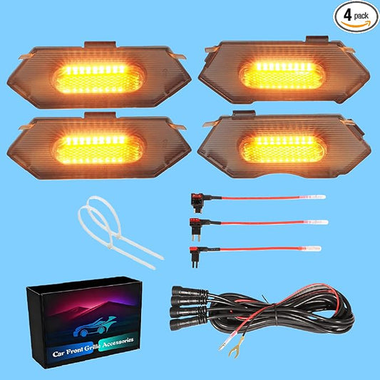 Amber Grills Grill Lights for 2025 2026 Toyota 4Runner TrdPro | 2026 TRD Pro Trailhunter Grille Grills light accessories