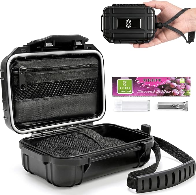 OZCHIN Storage Box - Hard Shell Joint Case, Waterproof & Airtight Storage Box with Activated Carbon Lining - Portable Odorless Box for Travel, Hiking & Outdoor