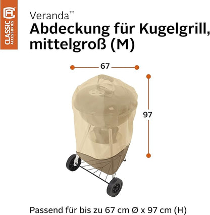 Classic Accessories Veranda Water-Resistant 26.5 Inch Kettle BBQ Grill Cover