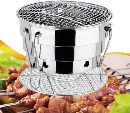 Charcoal Grills Outdoor Stainless Steel Folding Barbecue Oven Carbon Grill Mini Portable Picnic BBQ Grill Roast Meat