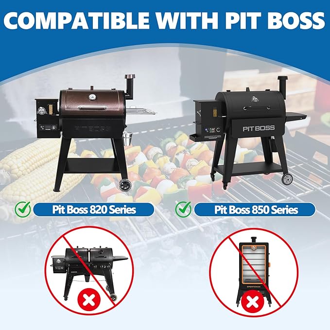 SafBbcue Grill Grates for Pit Boss 820 850 Pellet Grill Grates, Pit Boss 820 PB820D PB820XL PB820PS1 Parts, Pit Boss Navigator 850, Pit Boss Pro Series 850 Wood Pellet Grills Grates PB850PS2 PB850XL