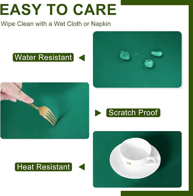 DWCN Rectangle Tablecloth - 60 x 120 Inch - Waterproof Stain and Wrinkle Resistant Washable Table Cloth, Decorative Fabric Table Cover for Kitchen Dining Room Party and Outdoor Use, Emerald Green