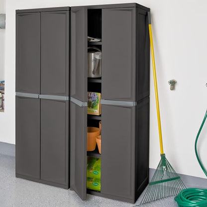 Sterilite Shelf Cabinet,4 Shelves,Flat Gray 01423V01-1 Each