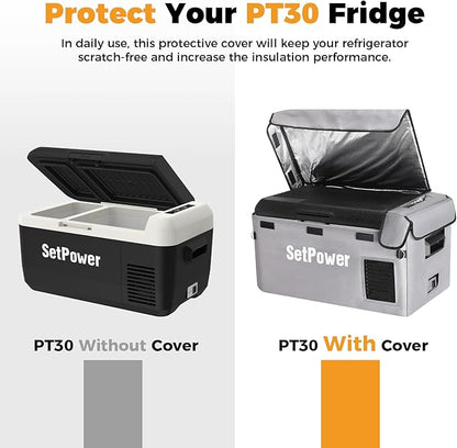 Setpower Insulated Protective Cover for PT30/RF30 Portable Refrigerator,12 Volt Portable Car Refrigerator Cover