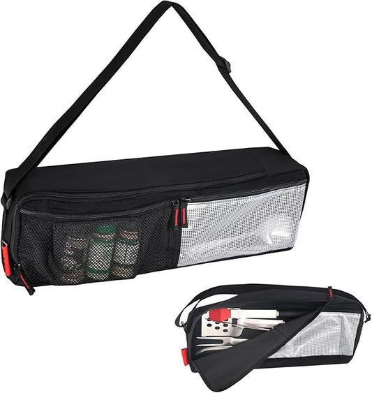 Grill Tool Organizer, BBQ Tool Storage Bag with Pockets- 20" Heavy-Duty Storage Bag Waterproof 600D Oxford, Folding Design Gift for Camping, Tailgates, Outdoor BBQ Parties (20" Lx6 Wx5 H)