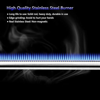 41862 Grill Burner for Weber Q200, Q220, Q2000 Q2200, 396000, 396001, 396002, 566002, 53060001, 304 Stainless Steel 20.5 Inches Grill Burner Tube Pipe Kit Replacement for Weber 69956/60041