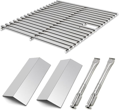 Replacement Parts for Nexgrill 820-0033 Grill, Grill Grate, Heat Shield Flame Tamer and Burner for Nexgrill 820-0033 2 Burner Grill, Megamaster 820-0033M Propane Gas Grill