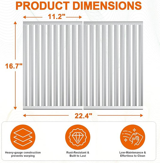 Grill Grates for Solaire 27GXL Grills Stainless Steel Grill Replacement Grates for SOL-2813R, 11.2 x 16.7 Inch