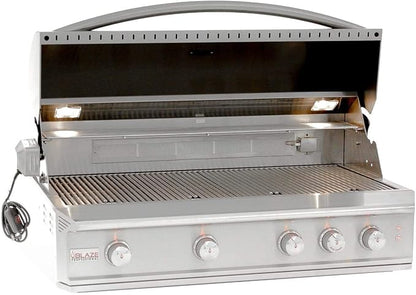 Blaze Outdoor Grill | 44-inch Stainless Steel Propane BBQ Grill | Built-In 4 Burner Barbecue | Professional Outdoor Grilling | Rear Infrared Burner & Grill Lights | BLZ-4PRO-LP