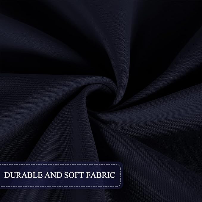 SARAFLORA Outdoor and Indoor Tablecloth -60x102 inch Navy, Wrinkle Free Washable Waterproof Table Cloth with Umbrella Hole and Zipper Rectangle Table Cover for Spring/Summer/Patio/Picnic/BBQS/Party