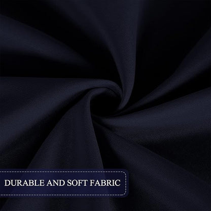 SARAFLORA Outdoor and Indoor Tablecloth -60x102 inch Navy, Wrinkle Free Washable Waterproof Table Cloth with Umbrella Hole and Zipper Rectangle Table Cover for Spring/Summer/Patio/Picnic/BBQS/Party