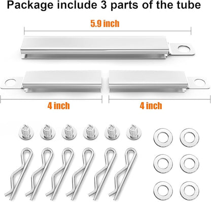 Hisencn 304 Stainless Steel Carryover Tube Replacement for Charbroil Gas Grill, Crossover Tubes for Charbroil Grill Replacement Parts, Universal Crossover Tubes for Kenmore and Others Most Grills