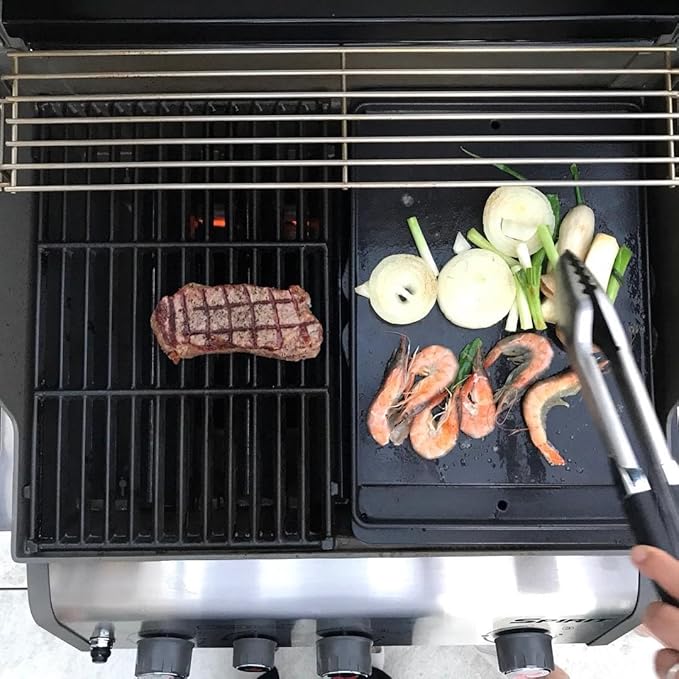 7598 Cast Iron Griddle for Weber Spirit 300 Series Grill, Reversible Grill Griddle Replacement for Weber Spirit i & ii E-310 E-310 S-310 E-315 S-315 E-320 E-330 S-310 Grills