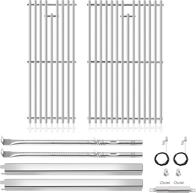 Grill Replacement Parts for Charbroil Performance 2 Burner 463630021 463660421 463630422 463660021, Grill Grate, G325-0002-W1 Heat Plates, G327-2100-W1 Burner and Igniter for Charbroil 463630021 Parts