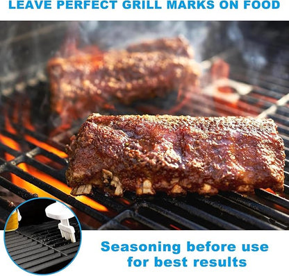LS'BABQ Grill Grates Replacement Parts for Nexgrill 5 Burner 720-1046 720-1046A Gas Grill, 2 Pack Cast Iron Cooking Grid for Nexgrill 720-1046 Replacement Parts 5 Burner, 17.12'' x 17.12''