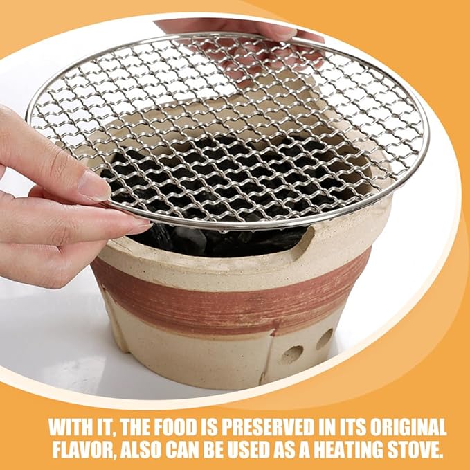 Milisten Outdoor Charcoal Grill Stove Clay Bbq Barbecue Tool Large Brown Clay Coal Stove for Camping Outdoor Cooking and Backyard Grilling