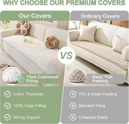 OstepDecor Couch Cover for Dogs, Washable Non Slip Sofa Cover for Pets | Soft Couch Covers for Sofa, Loveseat and Sectional, Furniture Protector Against Pet Hair & Dirt (20" x 24", White)