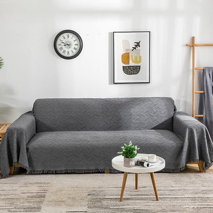 AIVIA Couch Cover Sheet Blanket, Oversized Couch Covers for 3 Cushion Sofa, Extra Large Furniture Decoration Cover Sofa Throws Sofa Slipcovers, L-Shape U-Shaped Sectional Protector for Cats Dogs