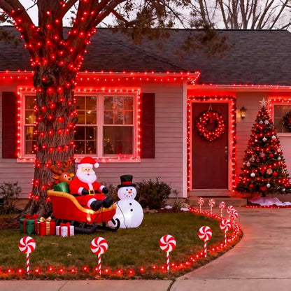 JMEXSUSS 500 LED Halloween Lights Outdoor, Red Christmas String Lights | 173ft, Plug in, Remote Control, Waterproof, 8 Modes Red Halloween Lights for Tree Party Patio Xmas Holiday Halloween Decor