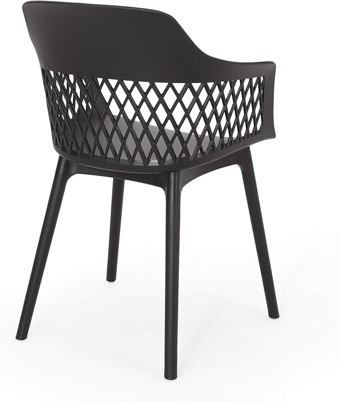Christopher Knight Home Madeline Outdoor Dining Chair (Set of 2), Black