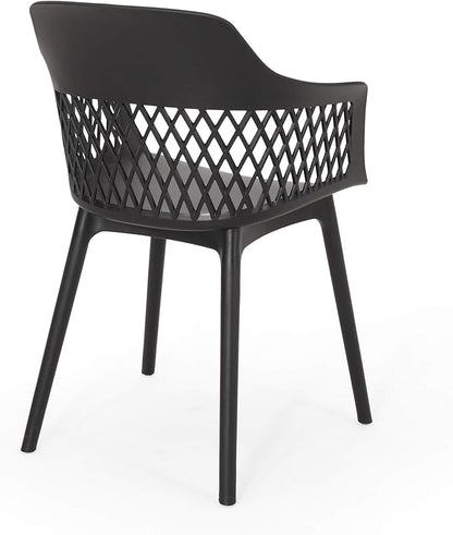 Christopher Knight Home Madeline Outdoor Dining Chair (Set of 2), Black