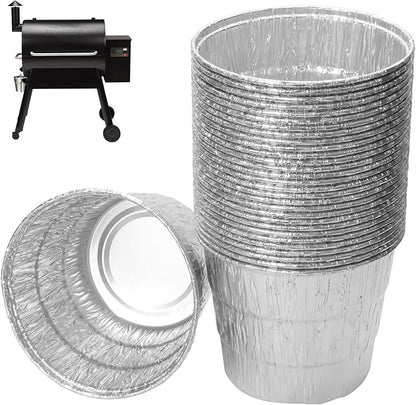 30 Packs BAC407 Grease Bucket Liner for Traeger Pro 575/870 Grill Tray liner, Traeger Ironwood 650/885 Bucket Liner Accessories,Traeger Drip Tray liner 20, 22, 34 Series Pellet Grill,4.9" x 4"