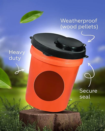 Skywin 5 Gallon Bucket Lid, 2 Pack Seal Lid, Wood Pellet Storage Containers, Bird Seed Container, Lump Charcoal Storage, Weather Resistant Rubber (Bucket Not Included) (Black)