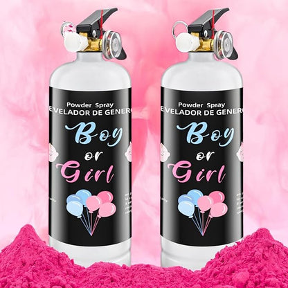 Gender Reveal Fire Extinguisher Smoke Powder for Gender Reveal Party Ideas 2 Pink Large Gender Reveal Smoke Powder with Tissue Safe Powder Boy Girl Fire Extinguisher Baby Gender Reveal