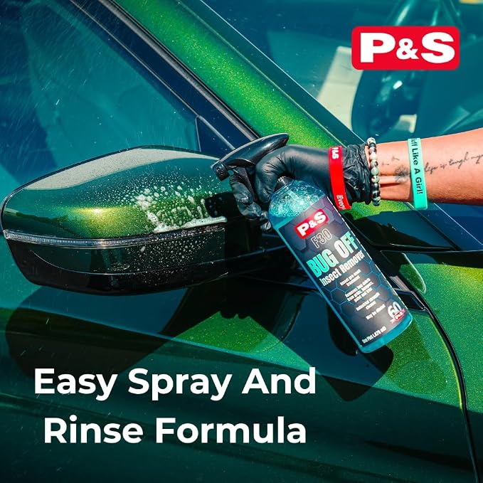 P&S Professional Detail Products Bug Off Insect Remover – Industrial-Strength Bug Splatter Cleaner, Safe for Paint, Trim & Grills, Pre-Wash Treatment, Easy Spray & Rinse Formula - 16oz