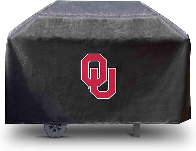 FANMATS 41207 University of Oklahoma Rectangular Grill Cover - Fits 3 and 4 Burner Grills - 68in x 21in x 35in
