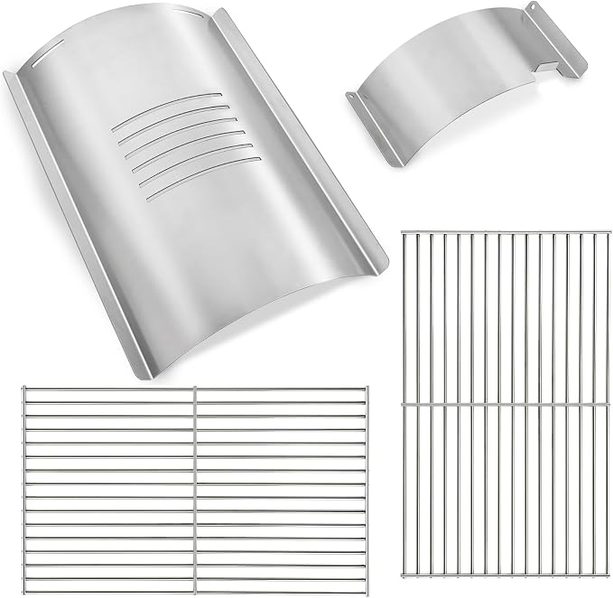 Flame Broiler Kit for Pit Boss Lexington 500 540 550 Series Cooking Grid Smoker Grill Grate Replacement Parts Pitboss Pellet Drip Tray Diffuser Heat Deflector Plate BBQ Accessories PB500NX