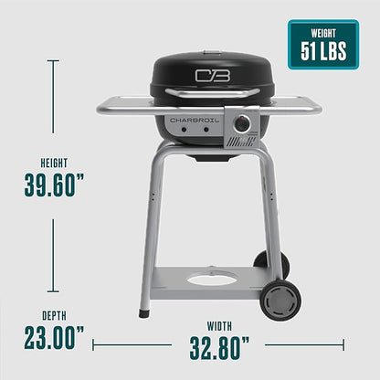Charbroil Bistro Pro Gas Grill for Small Spaces and Patios, Black - 25302161