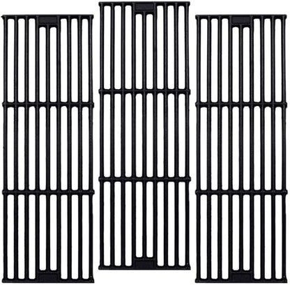 C6505A(3-Pack) 19 3/4" Cast Iron Cooking Grid Grates Replacement for Chargriller 2121, 2123, 2222, 2828, 3001, 3008, 3030, 3725, 4000, 4208, 5050, 5072, 5252, 9020
