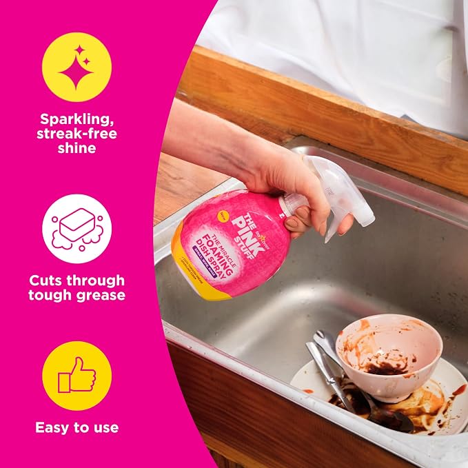 Stardrops - The Pink Stuff - The Miracle Wash Up Spray | Cuts Through Tough Grease Spray Wipe Rinse