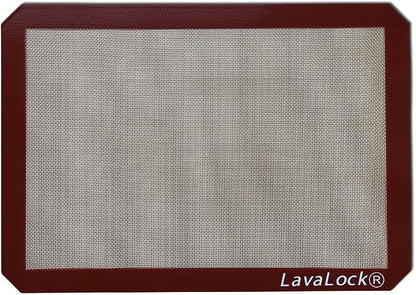 LavaLock® Grilling Mat High temp BBQ Non Stick Smoker Grill Silicon Mat FDA food contact safe Large 16" x 12" 480F