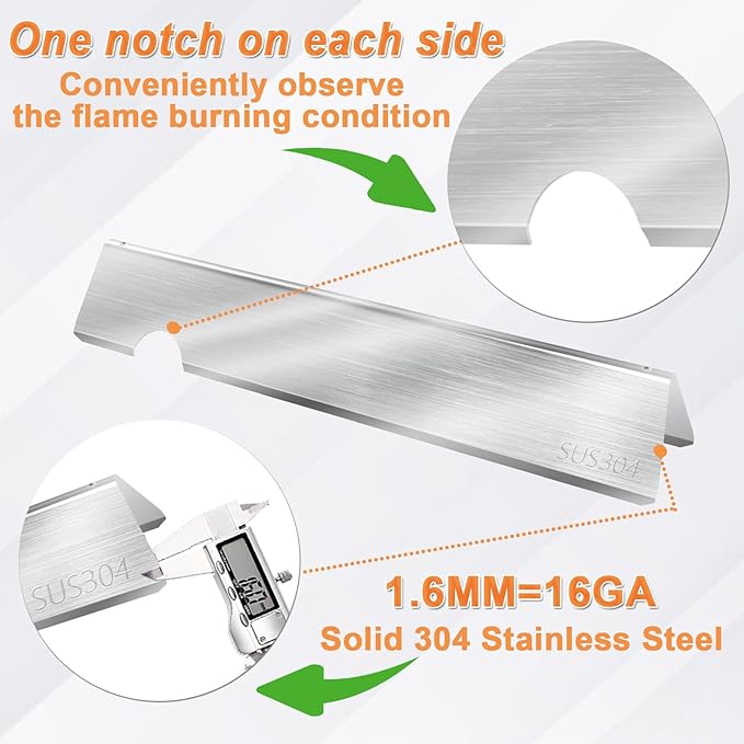 66032 GS4 Genesis 2 Flavorizer Bars for Weber 3 Burner GS4 Genesis II Replacement Parts Genesis II/LX 300 SER E310 E315 E335 S310,Genesis 300 (2022 YRS), Weber 67095 66795,17 1/8'' 304 Stainless Steel